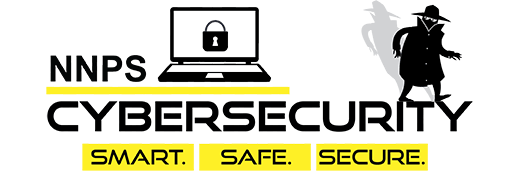 Logo: NNPS Cybersecurity Awareness Program. Smart. Safe. Secure.